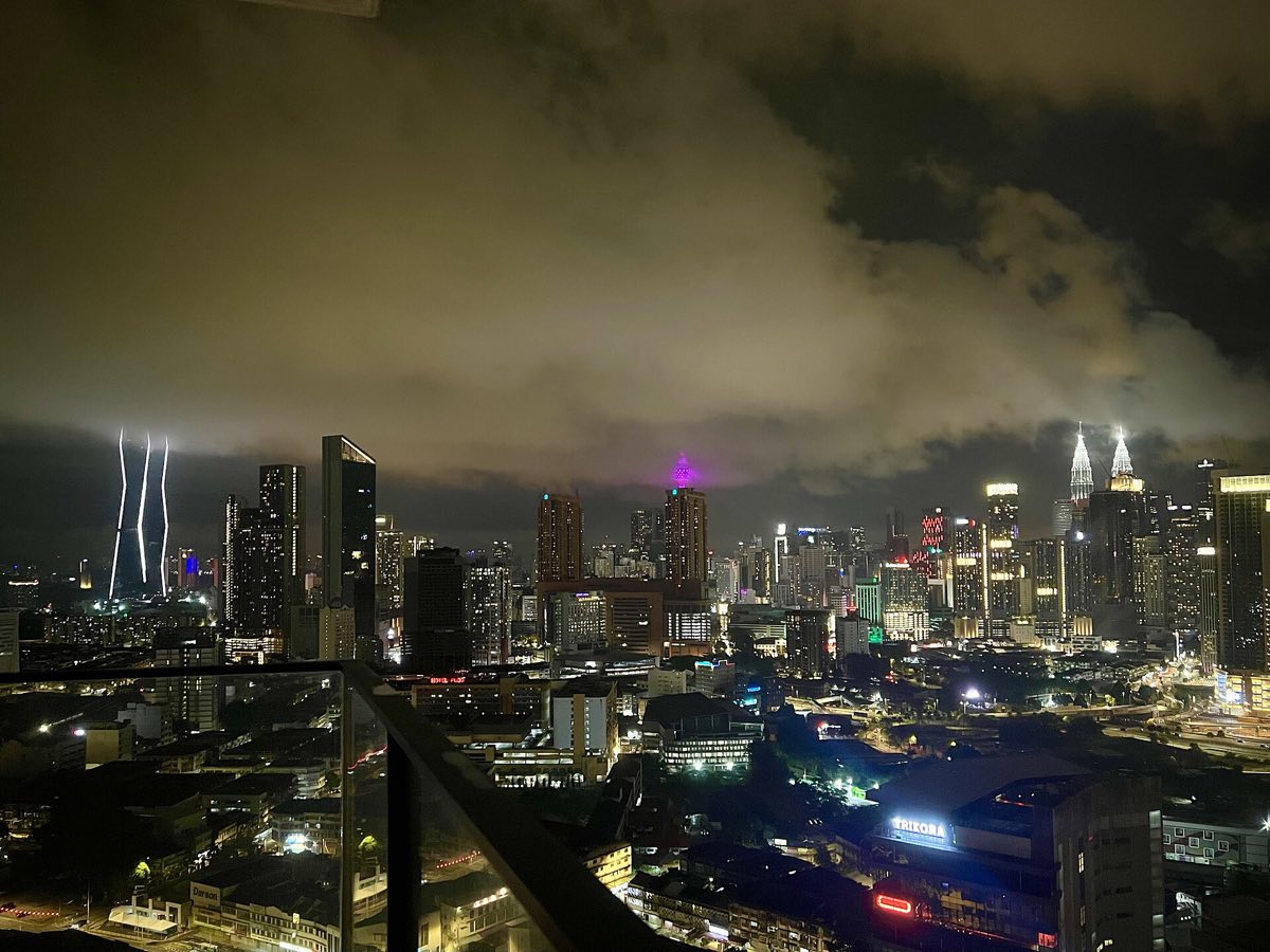 Monsoon cloud over the Kuala Lumpur skyline
