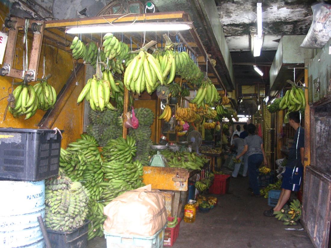 Produce stalls at the Chow Kit wet market, Kuala Lumpur