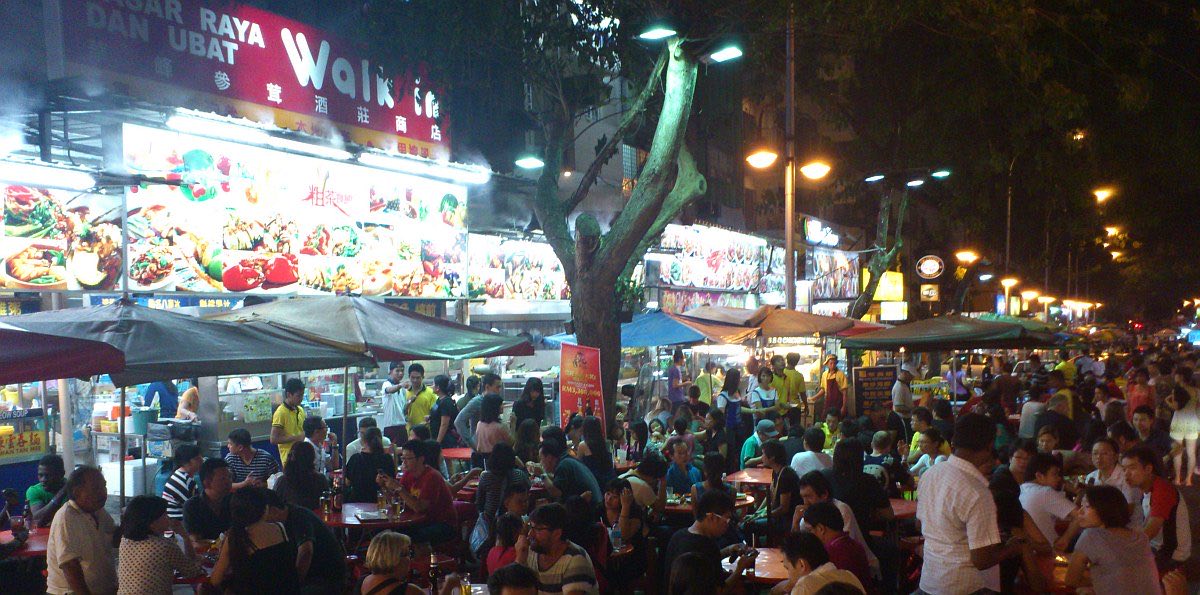Food stalls along Jalan Alor in Bukit Bintang, Kuala Lumpur