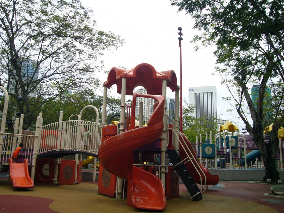 KLCC Park below the Petronas Twin Towers