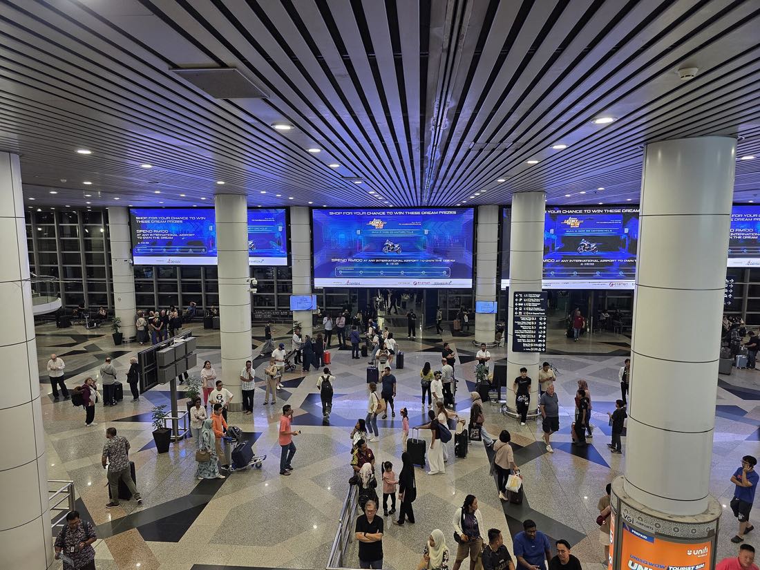 The terminal building at Kuala Lumpur International Airport