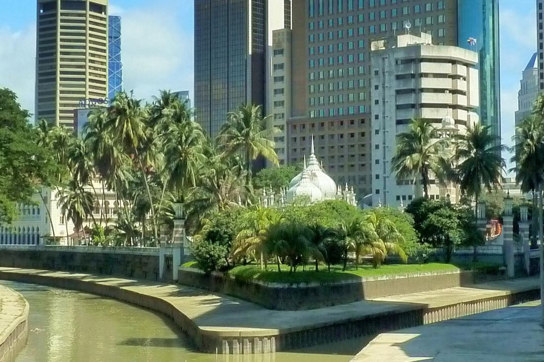 Masjid Jamek at the confluence of the Klang and Gombak rivers